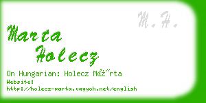 marta holecz business card